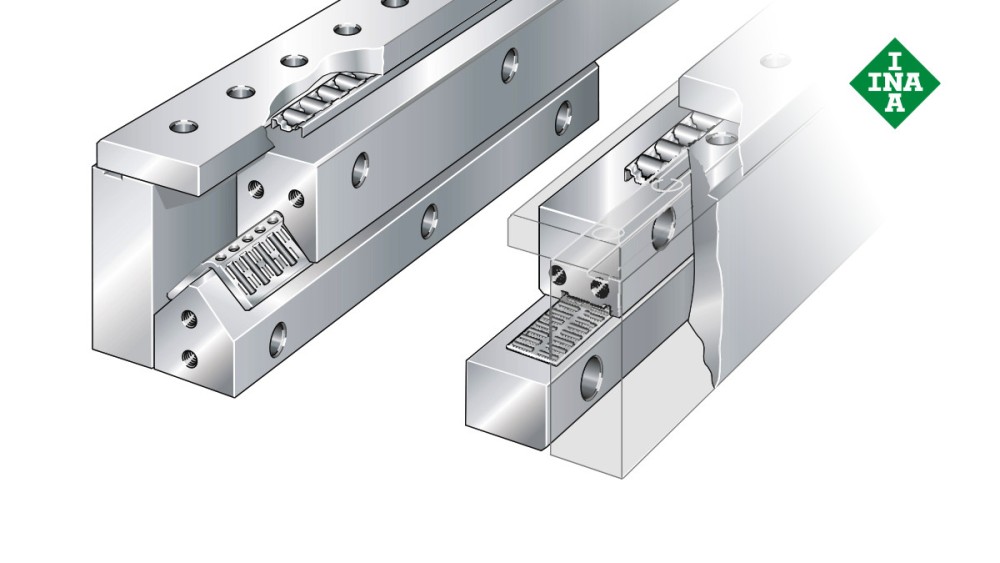Schaeffler-lineairgeleidingen: Omvattingssysteem met vlakke kooien voor naald- en cilinderrollen